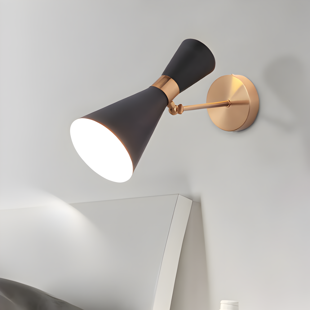 SleekIron Wandleuchte - Minimalistische Schwarz/Weiß Wandleuchte - Verstellbare Up Down Wandleuchten LED