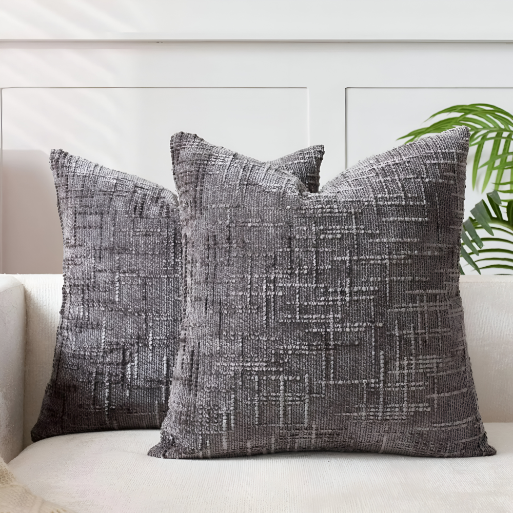 Weiches Chenille Kissenbezug mit Reißverschluss - Einfarbiger Kissenbezug für Sofa und Schlafzimmerdekoration