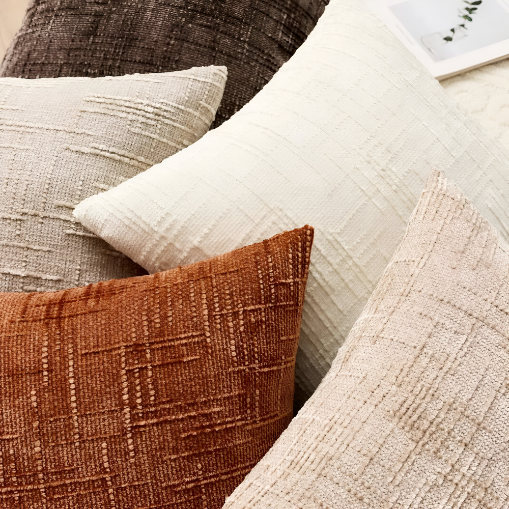 Weiches Chenille Kissenbezug mit Reißverschluss - Einfarbiger Kissenbezug für Sofa und Schlafzimmerdekoration