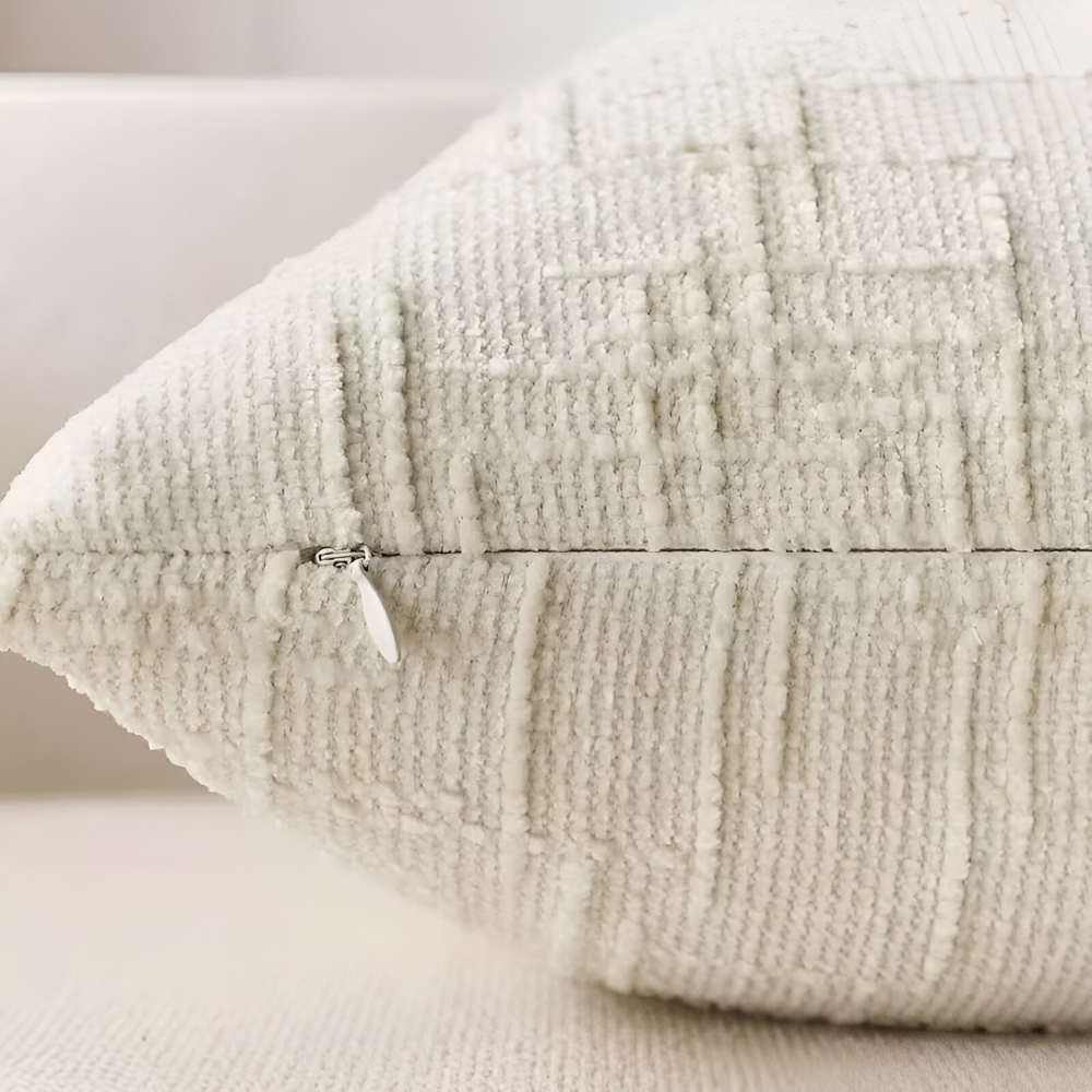 Weiches Chenille Kissenbezug mit Reißverschluss - Einfarbiger Kissenbezug für Sofa und Schlafzimmerdekoration