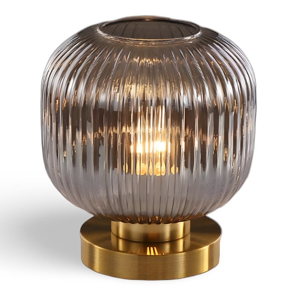 SoftiBeam Tischlampe - Nordic Ribbed Glas Schreibtischlampe