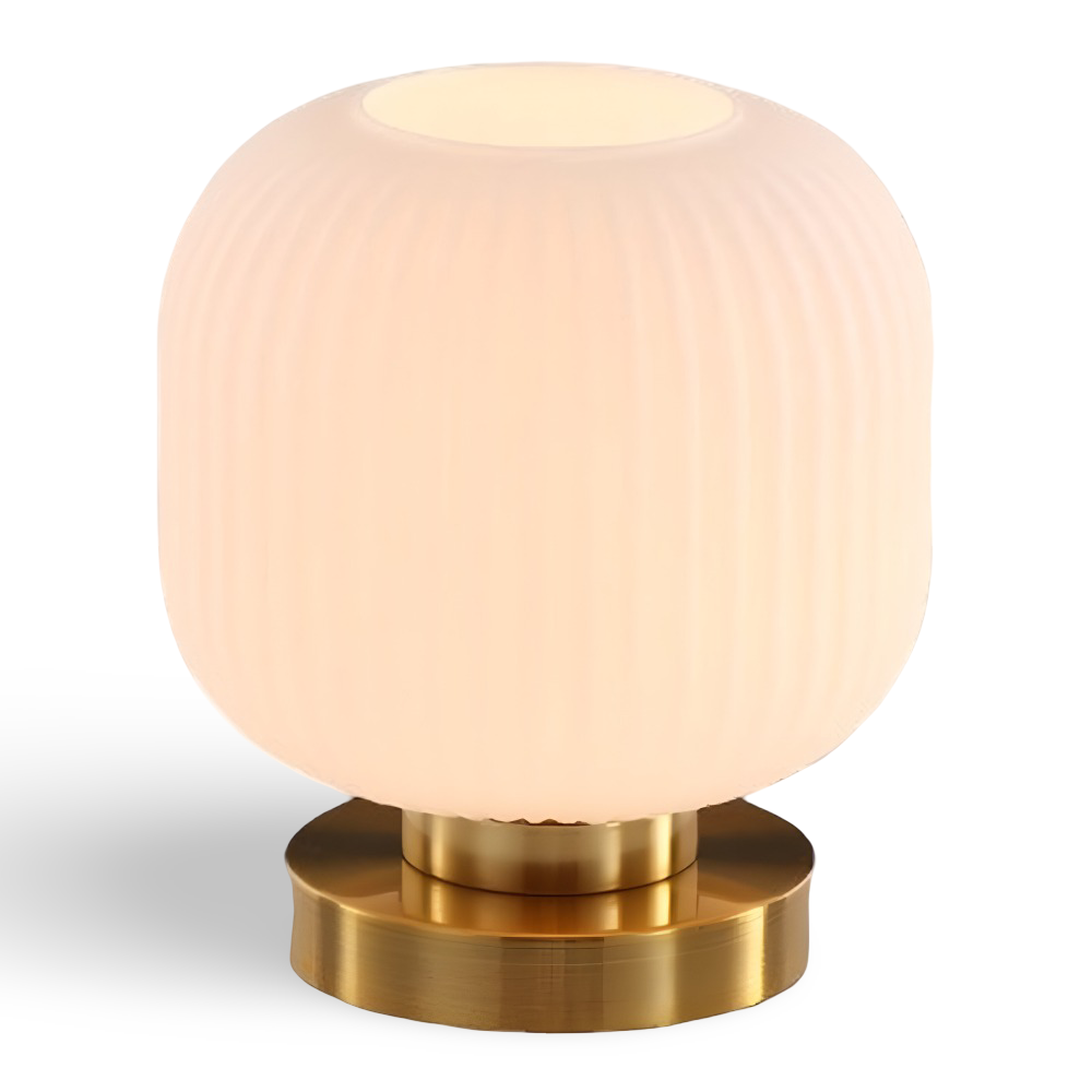 SoftiBeam Tischlampe - Nordic Ribbed Glas Schreibtischlampe