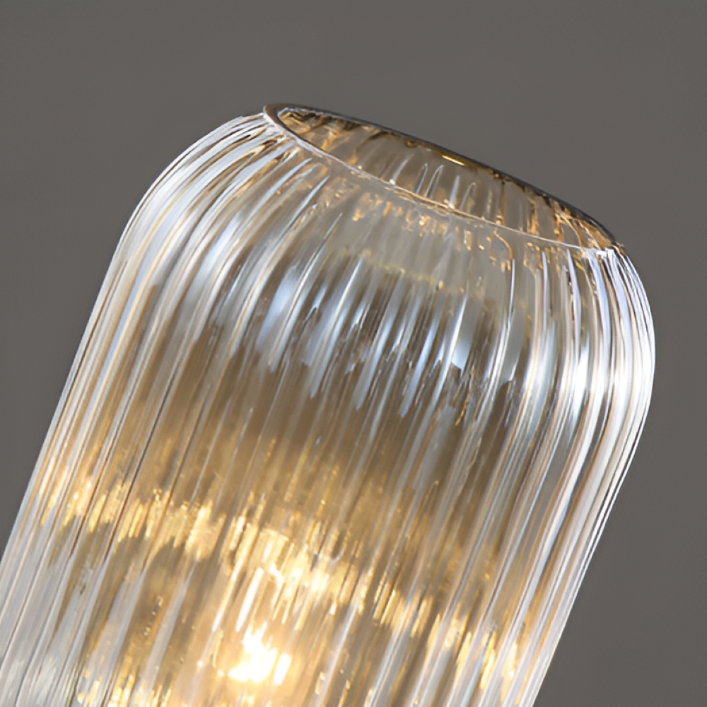 SoftiBeam Tischlampe - Nordic Ribbed Glas Schreibtischlampe