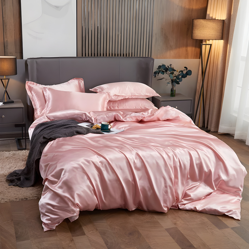 SoftiRay Bettwäsche - Luxuriöses Einfarbiges Rayon Bettdecke