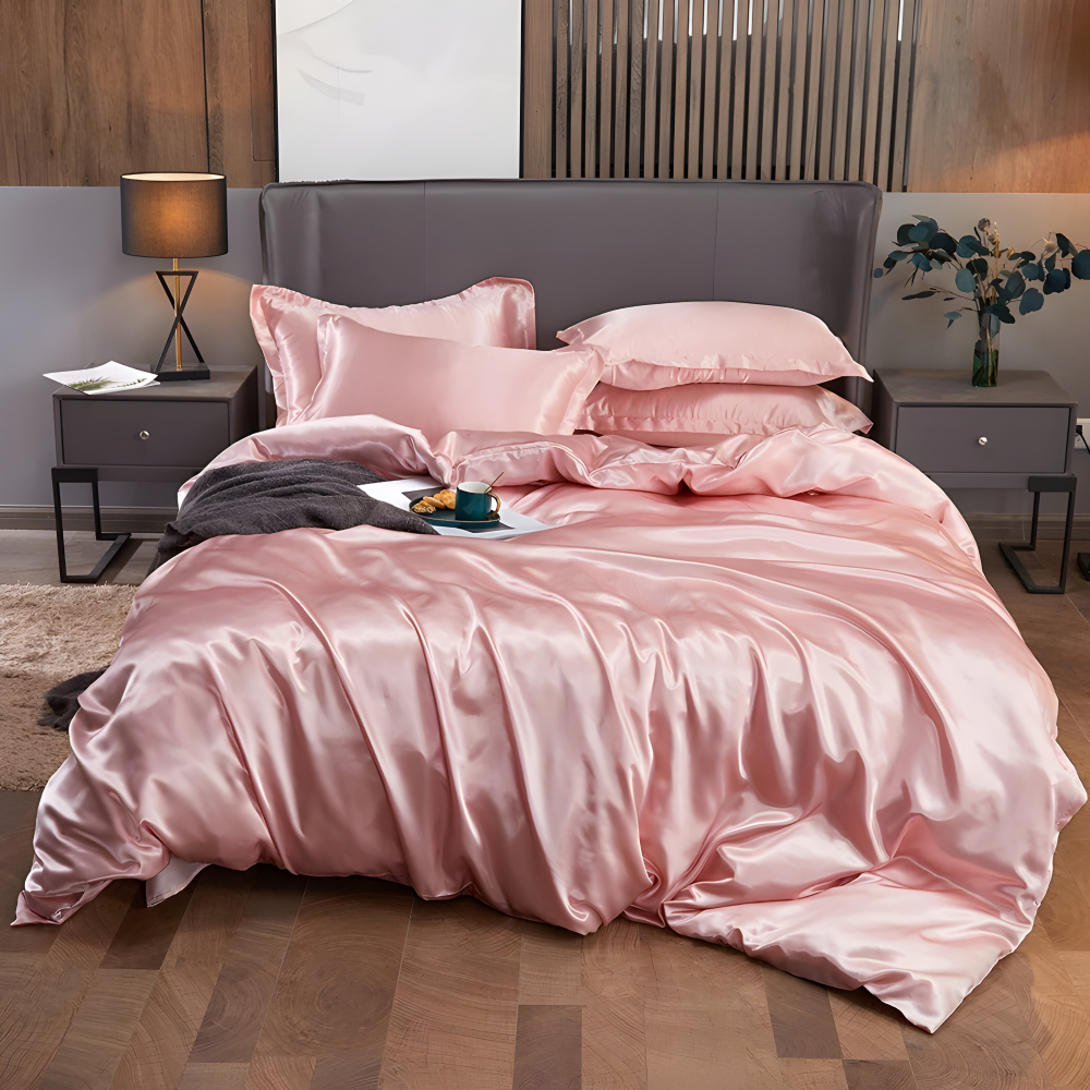 SoftiRay Bettwäsche - Luxuriöses Einfarbiges Rayon Bettdecke
