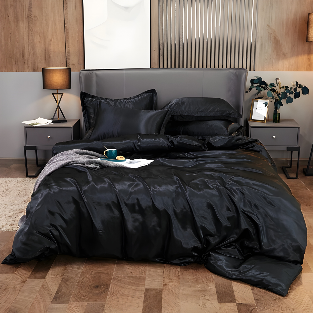 SoftiRay Bettwäsche - Luxuriöses Einfarbiges Rayon Bettdecke