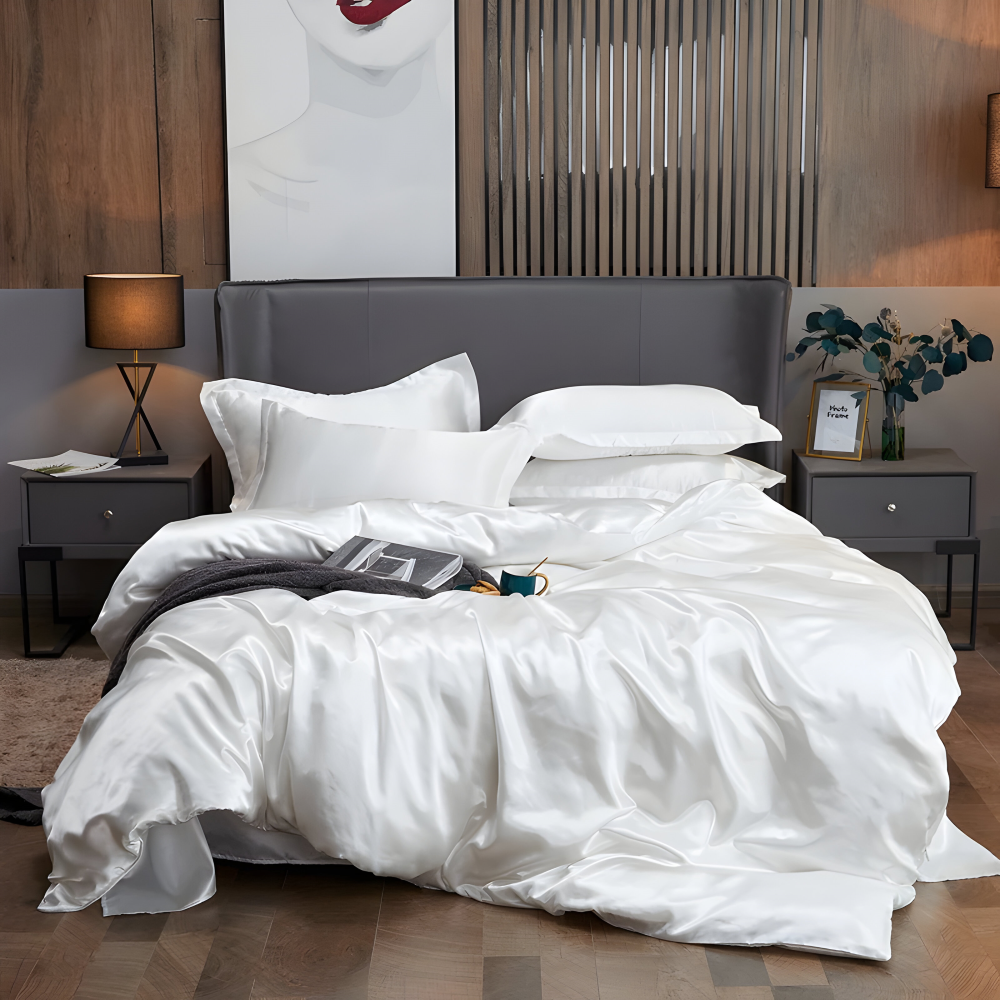 SoftiRay Bettwäsche - Luxuriöses Einfarbiges Rayon Bettdecke