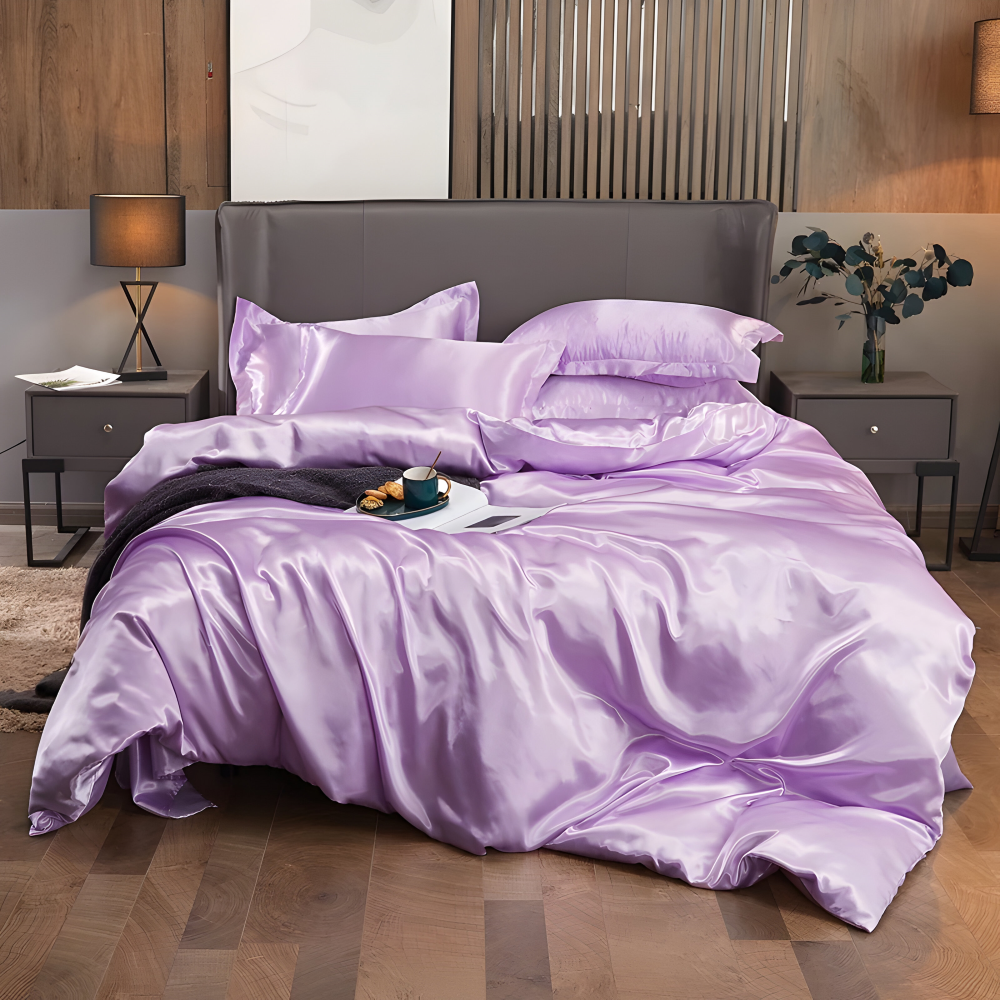 SoftiRay Bettwäsche - Luxuriöses Einfarbiges Rayon Bettdecke