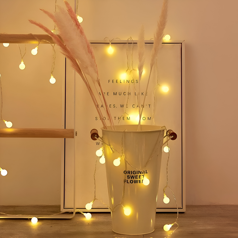 Sparkle Lichterkette - Dekorative Kugel, Blumen, Stern, Schneeflocke LED String Lights