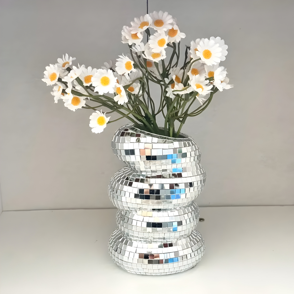 Sprudelnde Disco Vase - Stilvolle, von Disco Inspirierte Blumendarstellung