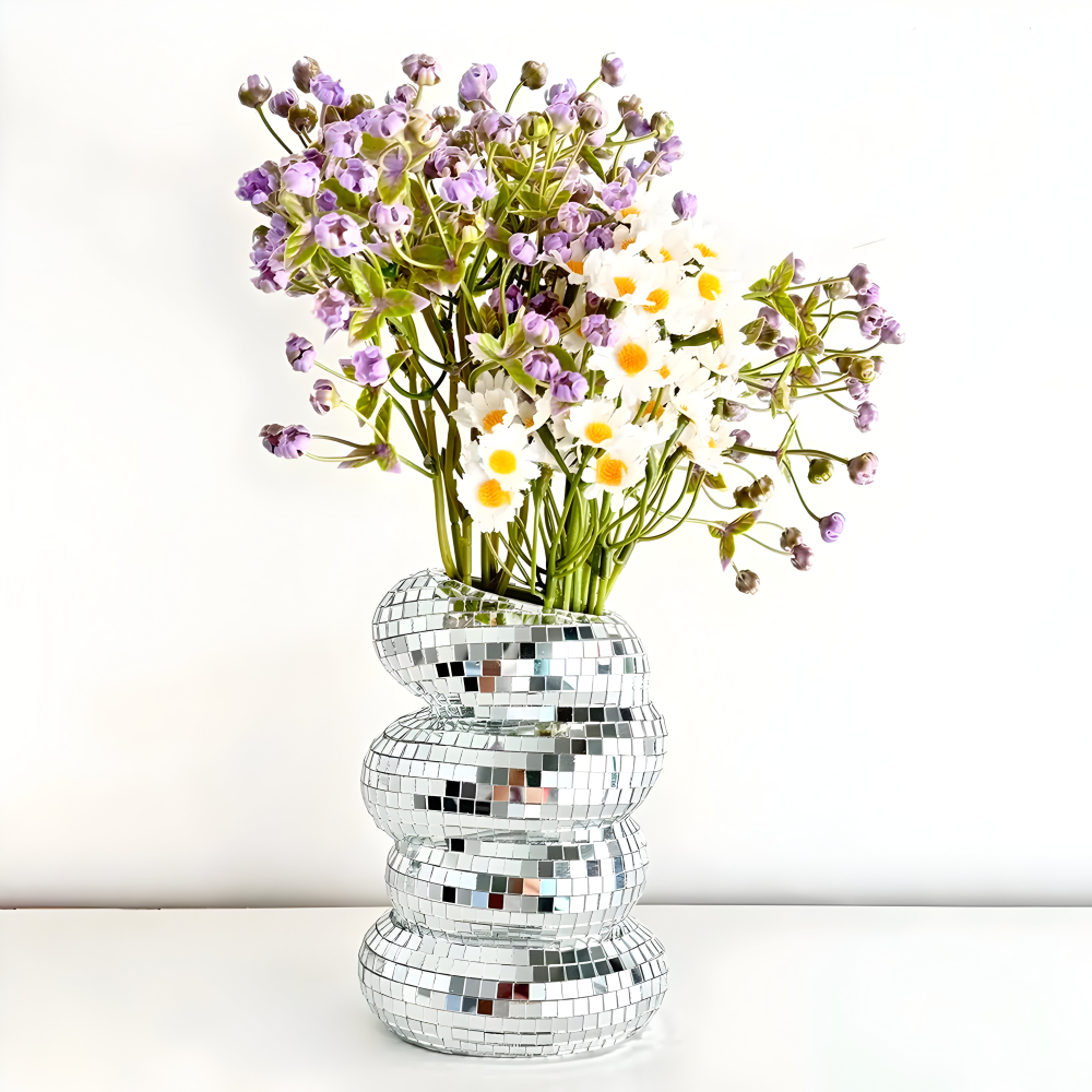 Sprudelnde Disco Vase - Stilvolle, von Disco Inspirierte Blumendarstellung