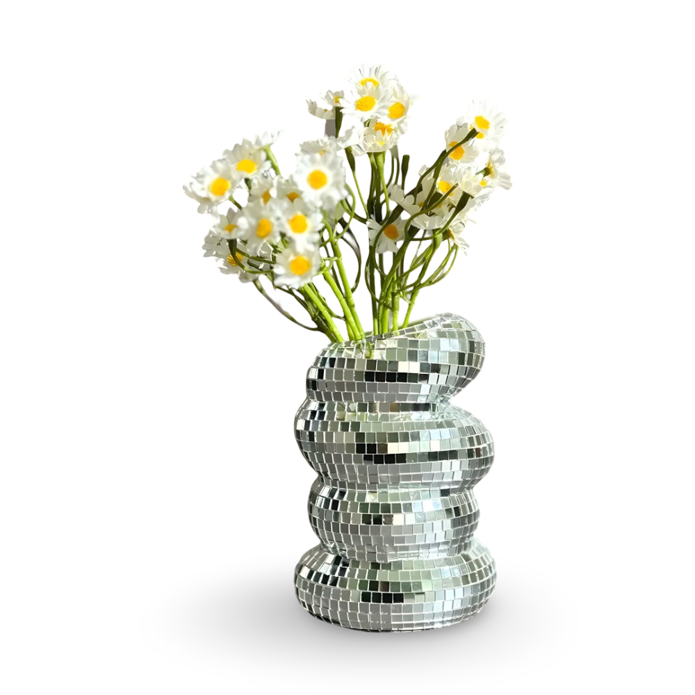 Sprudelnde Disco Vase - Stilvolle, von Disco Inspirierte Blumendarstellung