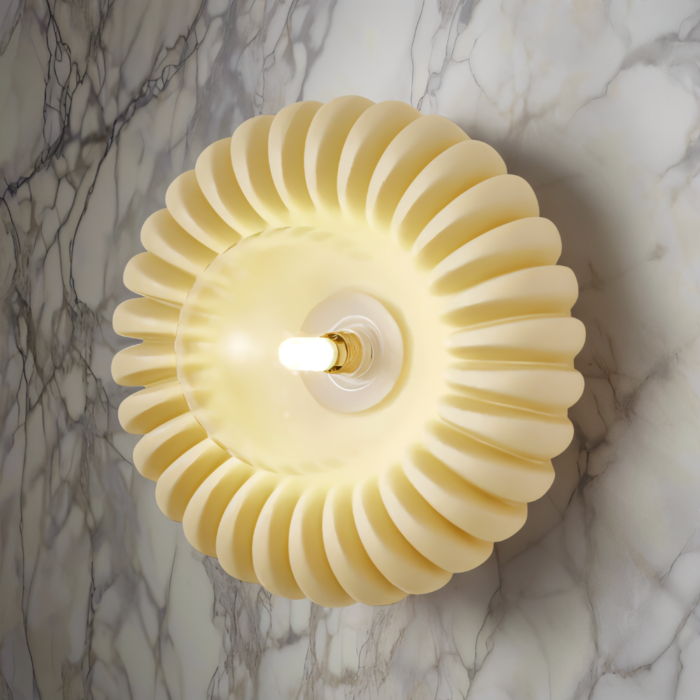 SpringCirc Wandleuchte - Kunstvolle Kreisförmige Wandlampe - Kunstharz Wandlampe Design - Schlafzimmer Wandleuchten LED