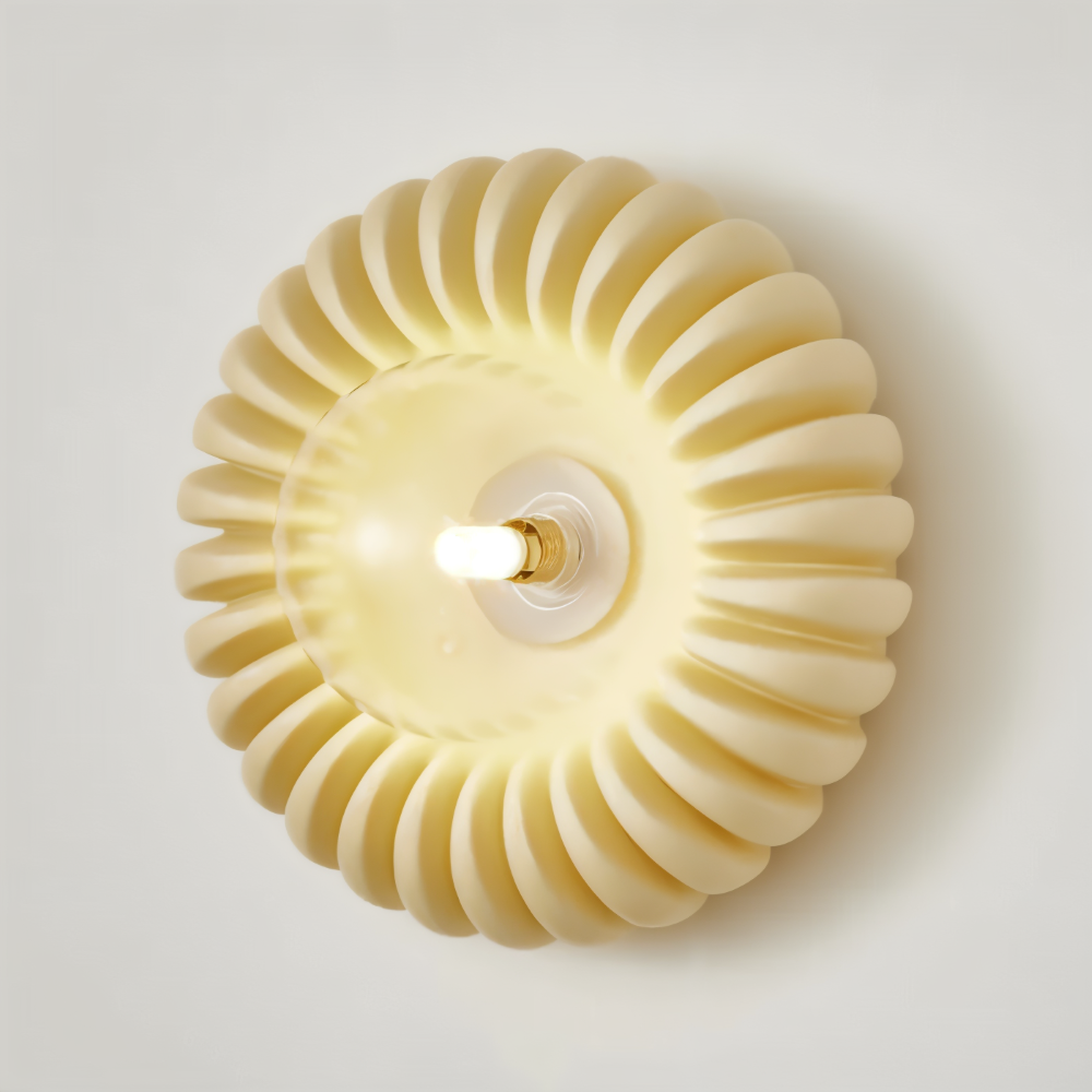 SpringCirc Wandleuchte - Kunstvolle Kreisförmige Wandlampe - Kunstharz Wandlampe Design - Schlafzimmer Wandleuchten LED