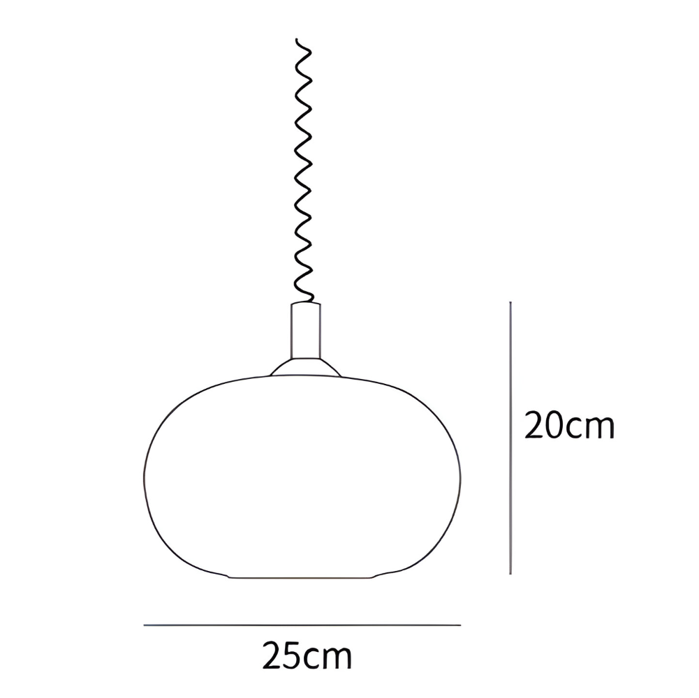 SpringPop Hängelampe - Macaron Pendelleuchte Milchglas - Lampe Drahtfeder