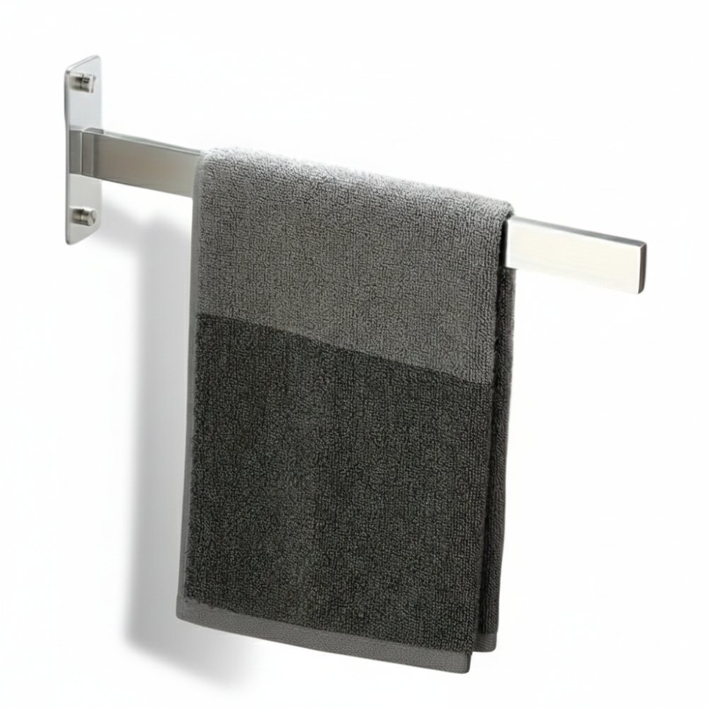 Edelstahl Handtuchhalter Doppelarm - Badetuchhalter, Selbstklebend, Wandmontage