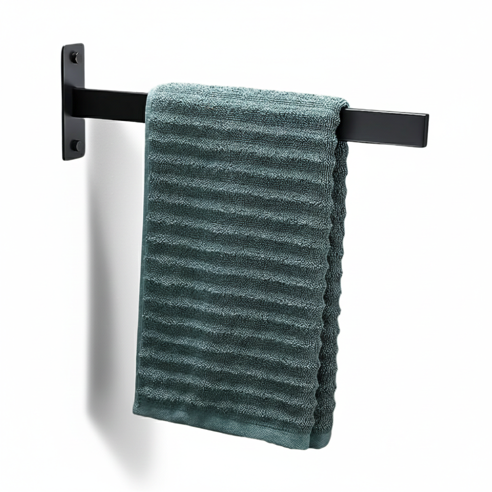 Edelstahl Handtuchhalter Doppelarm - Badetuchhalter, Selbstklebend, Wandmontage