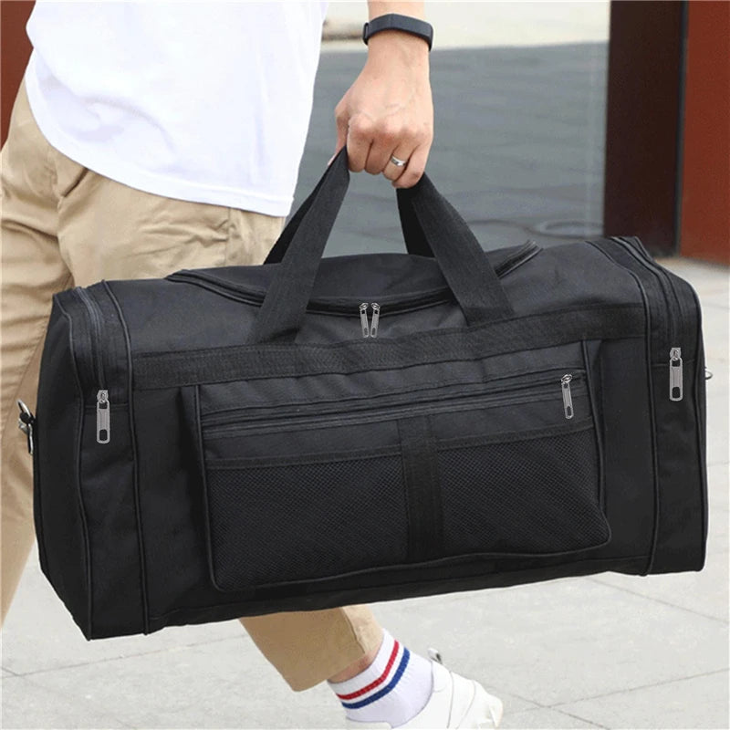 Stylische Nylon Reisetasche - Große Kapazität Schwarz Wochenendtasche 1
