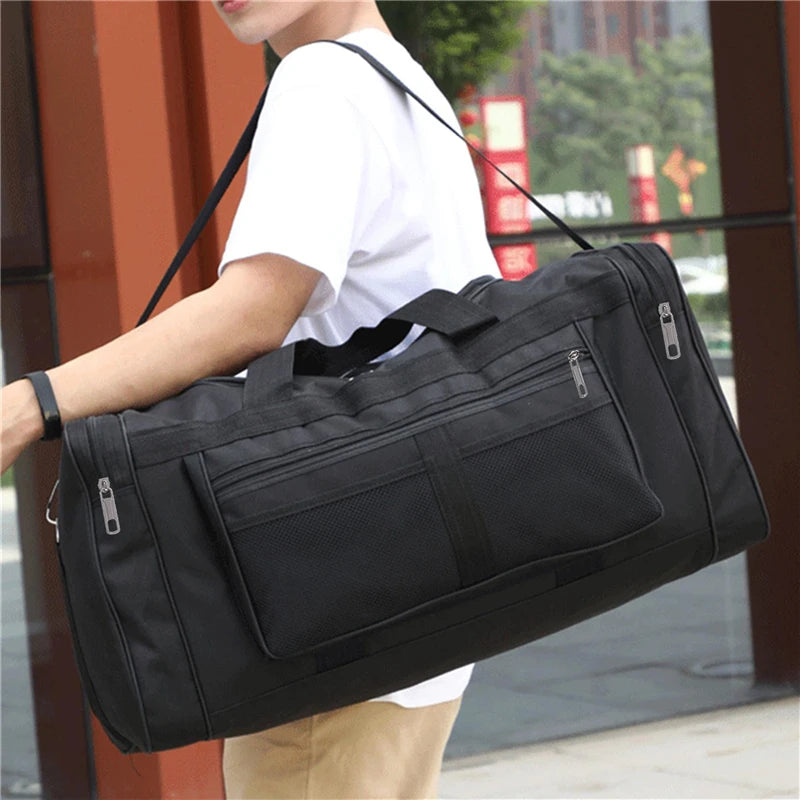 Stylische Nylon Reisetasche - Große Kapazität Schwarz Wochenendtasche 2