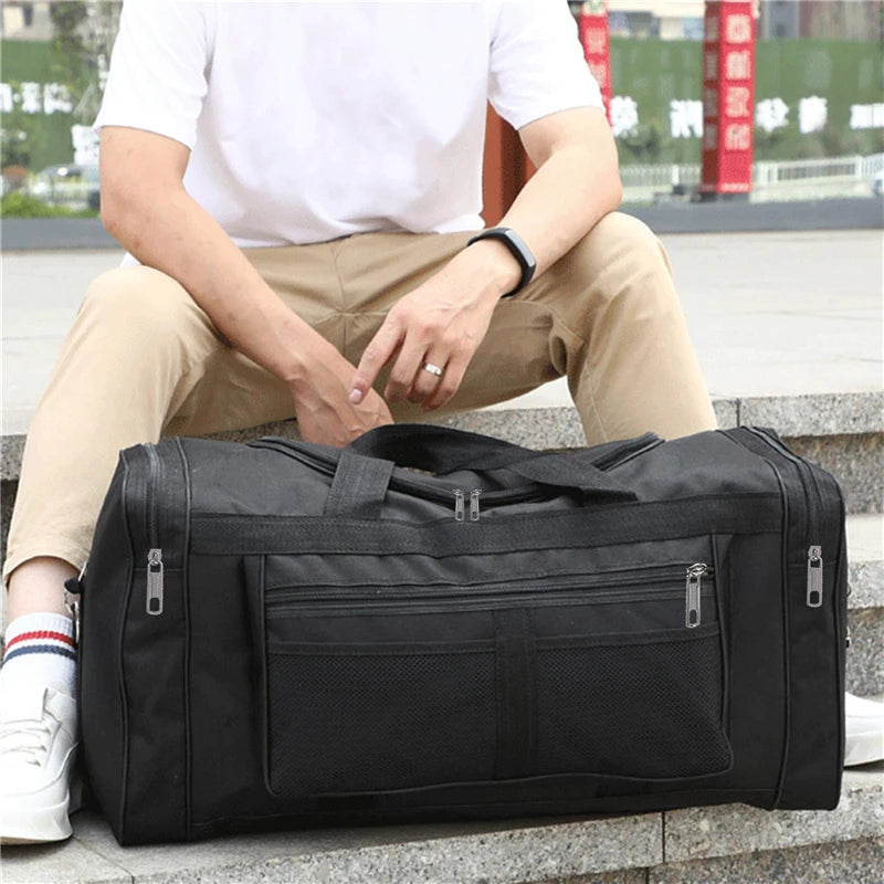 Stylische Nylon Reisetasche - Große Kapazität Schwarz Wochenendtasche 3