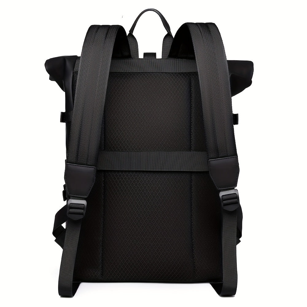 Stylischer Laptop Rucksack - Wasserdichtes Polyester-Nylon in Schwarz für Herren 1