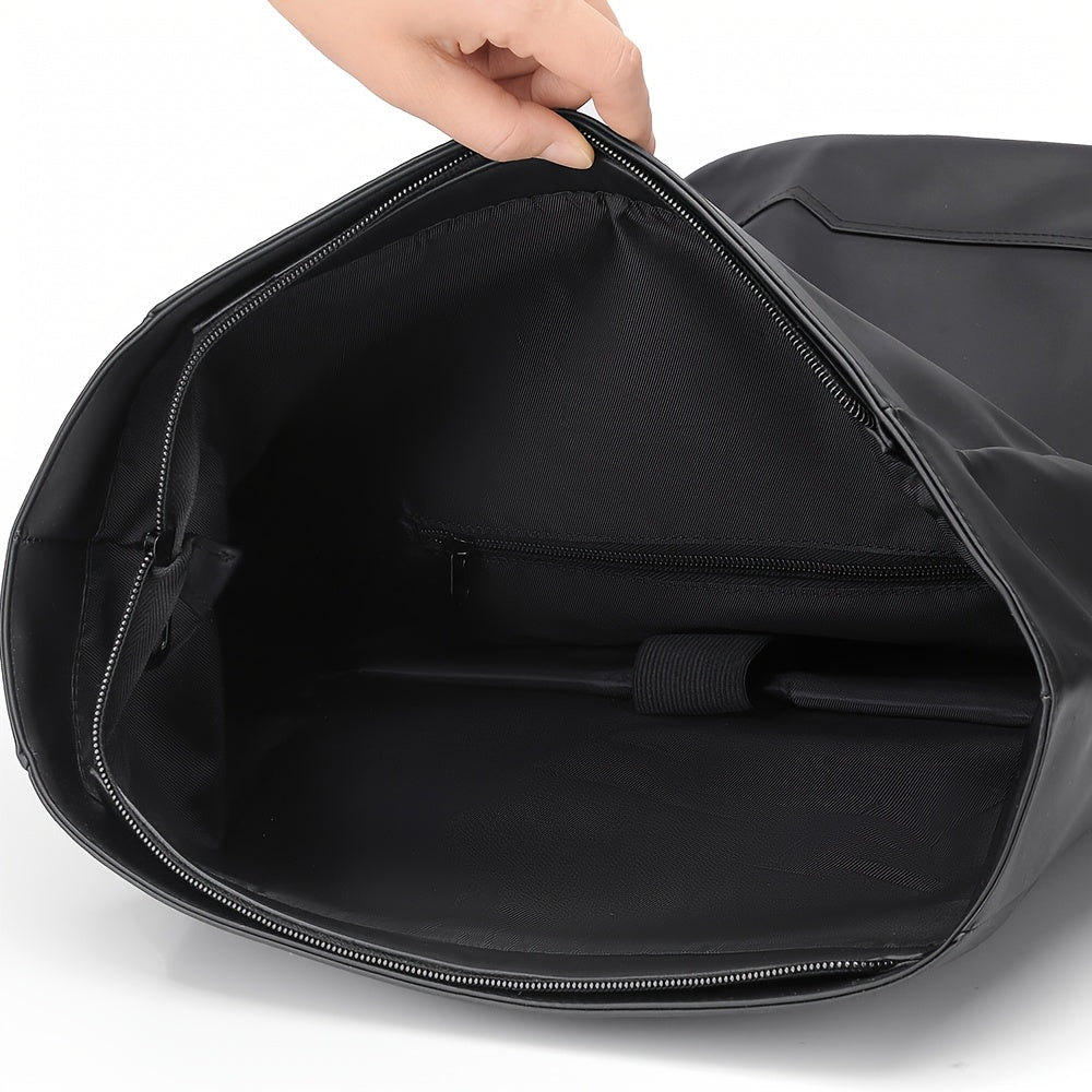 Stylischer Laptop Rucksack - Wasserdichtes Polyester-Nylon in Schwarz für Herren 3