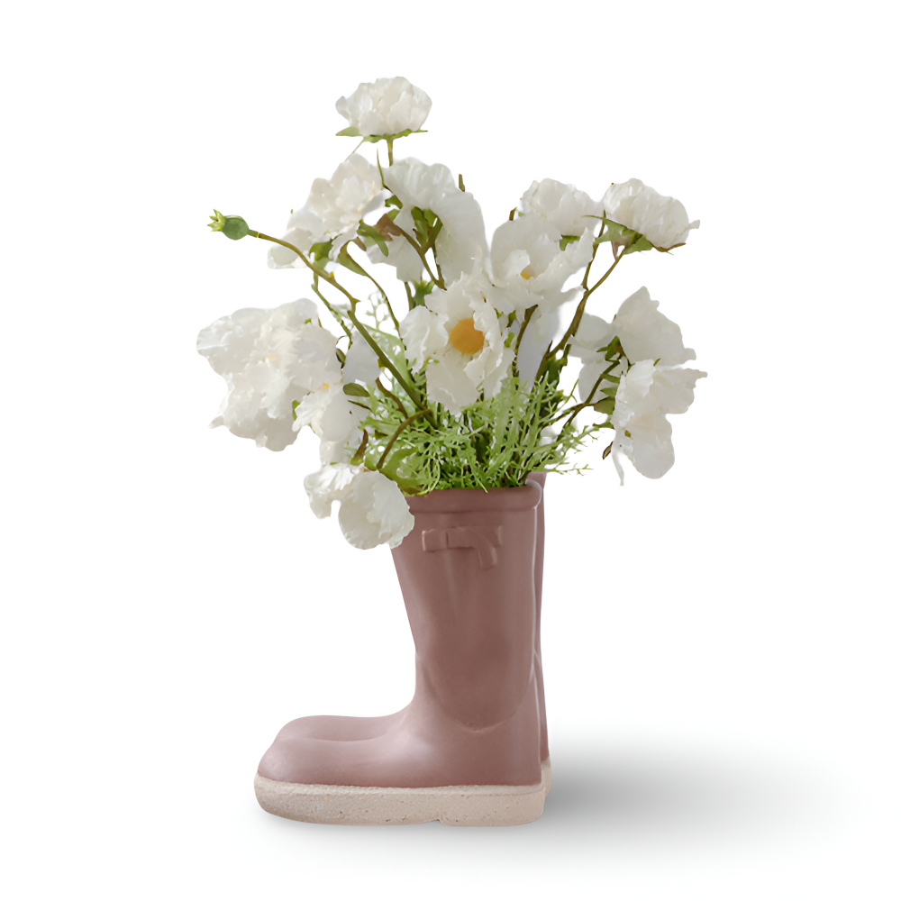 Stylische Keramikvase mit einzigartigem Stiefeldesign – dekorative Blumenvase für modernes Wohnambiente