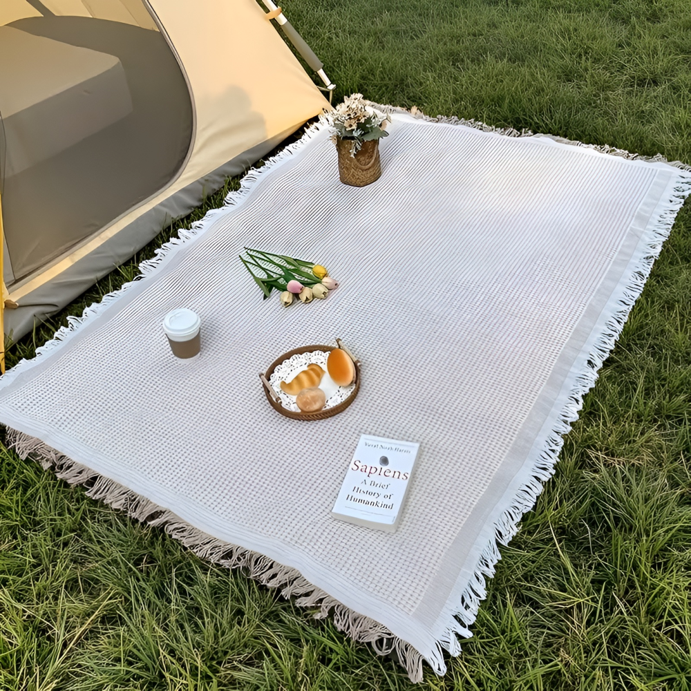 Stylische Picknickdecke 180x180 cm - Wasserdicht & Faltbar - Outdoor Strandmatte & Campingdecke