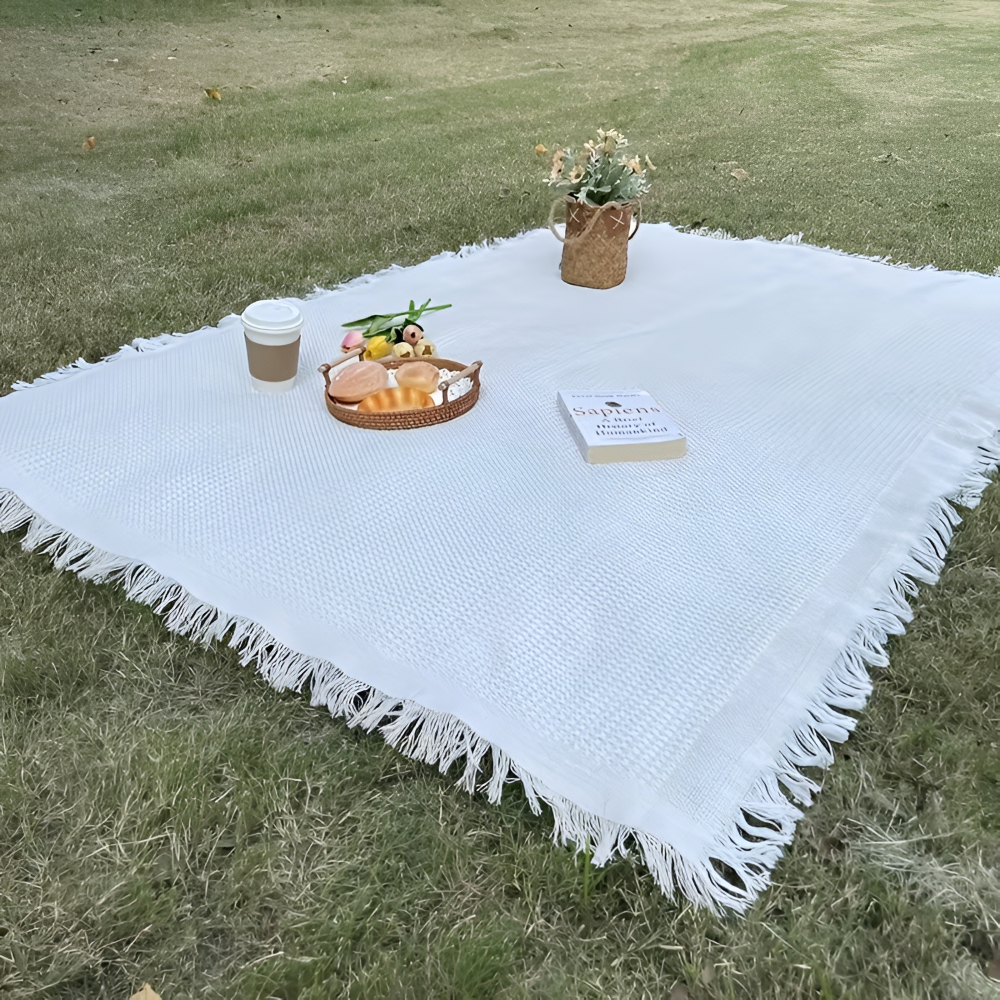 Stylische Picknickdecke 180x180 cm - Wasserdicht & Faltbar - Outdoor Strandmatte & Campingdecke