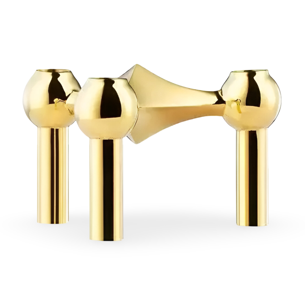 Stilvolle Silberne Kerzenhalter aus Metall - Skandinavischer Design Kerzenhalter für Zeitgenössische Innenräume