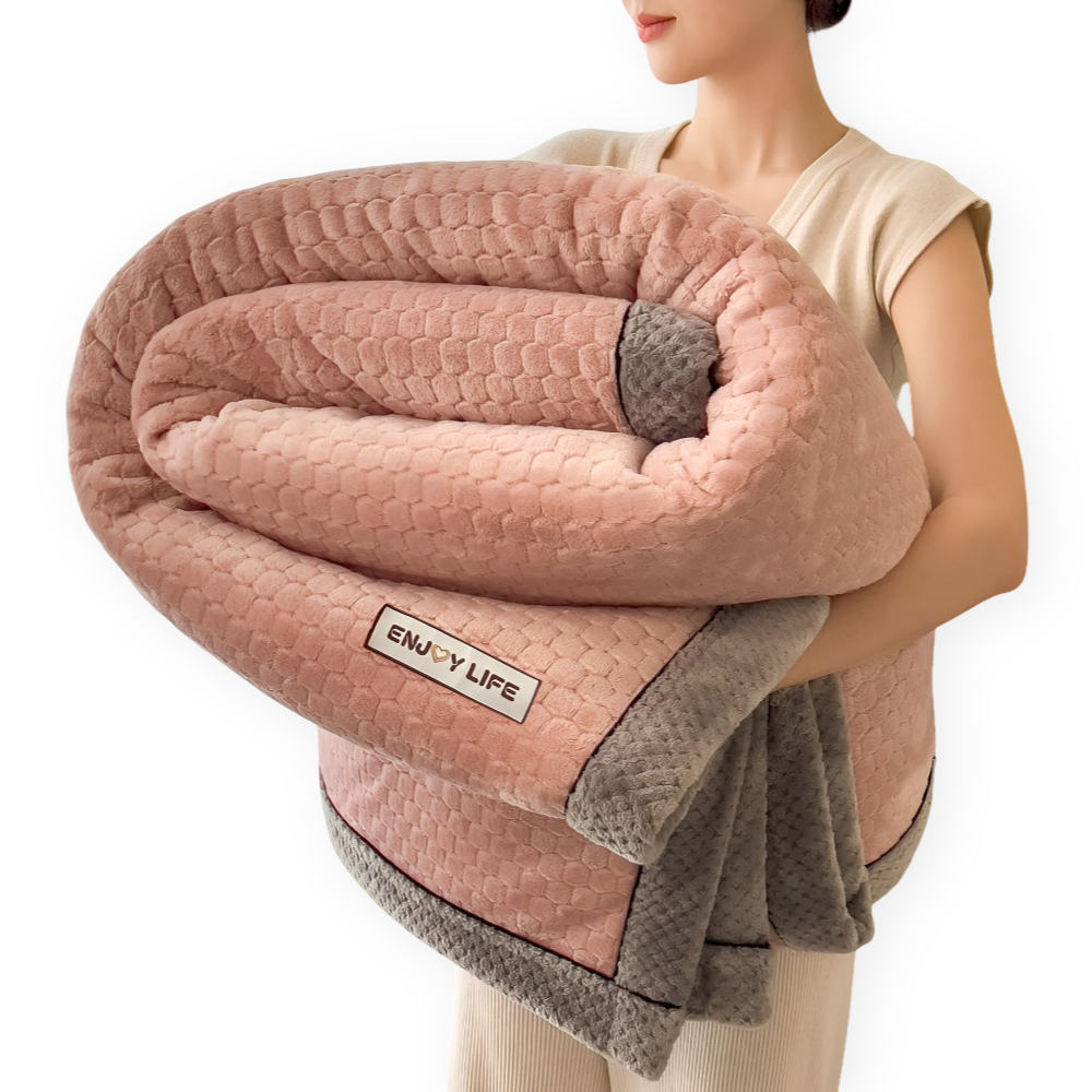 Stilvolle Ultra-weiche Plüsch Kusheldecke - Luxuriöse Ganzjahres Wurfdecke - Dickes und Flauschiges Winterwärme Essential