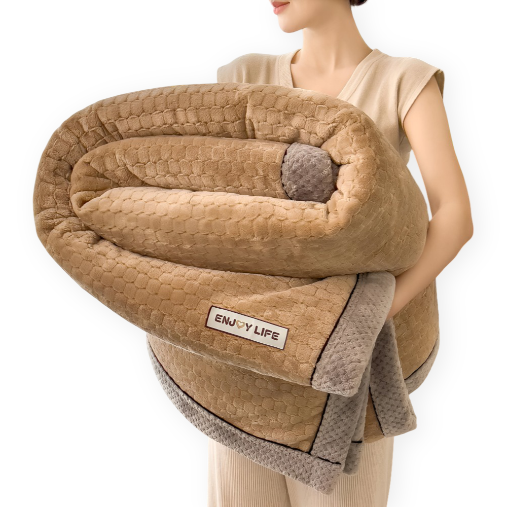 Stilvolle Ultra-weiche Plüsch Kusheldecke - Luxuriöse Ganzjahres Wurfdecke - Dickes und Flauschiges Winterwärme Essential