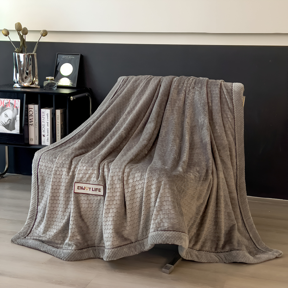 Stilvolle Ultra-weiche Plüsch Kusheldecke - Luxuriöse Ganzjahres Wurfdecke - Dickes und Flauschiges Winterwärme Essential