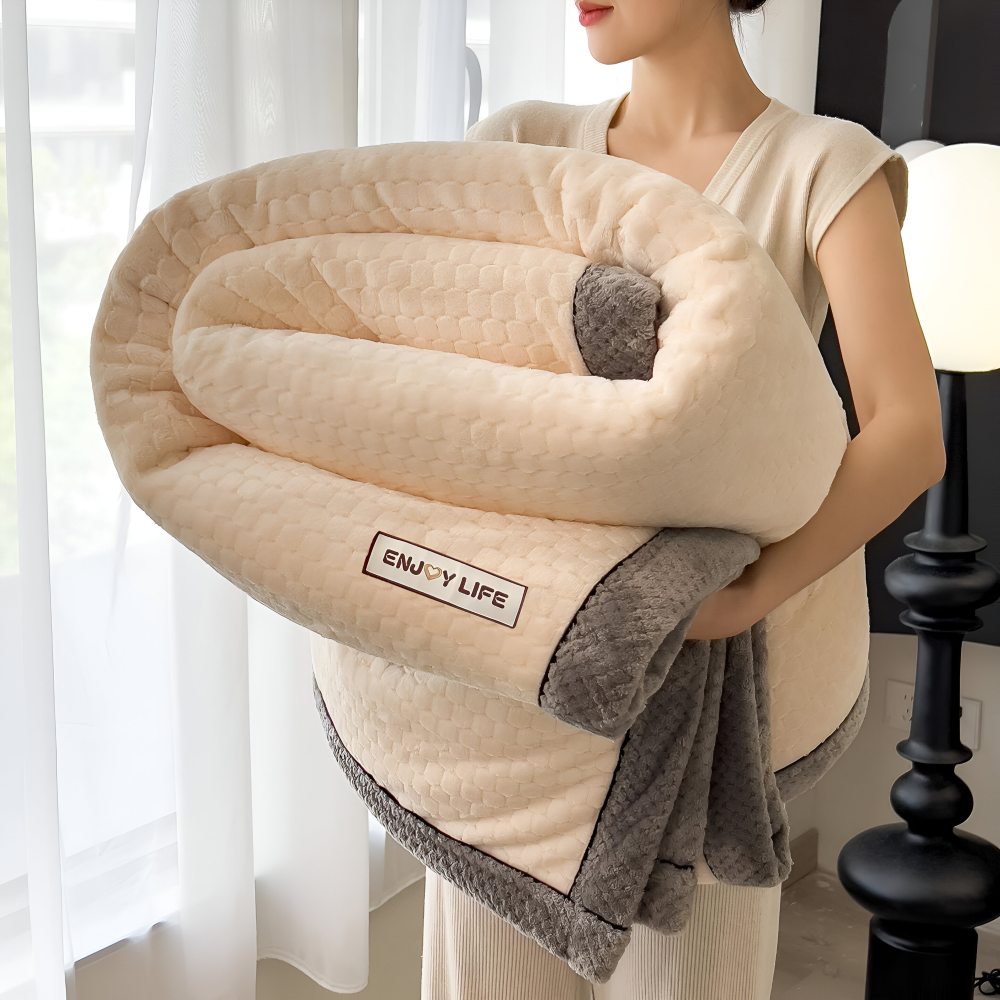 Stilvolle Ultra-weiche Plüsch Kusheldecke - Luxuriöse Ganzjahres Wurfdecke - Dickes und Flauschiges Winterwärme Essential