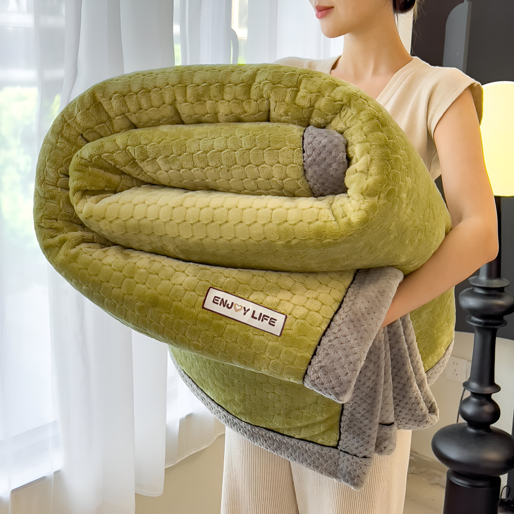 Stilvolle Ultra-weiche Plüsch Kusheldecke - Luxuriöse Ganzjahres Wurfdecke - Dickes und Flauschiges Winterwärme Essential