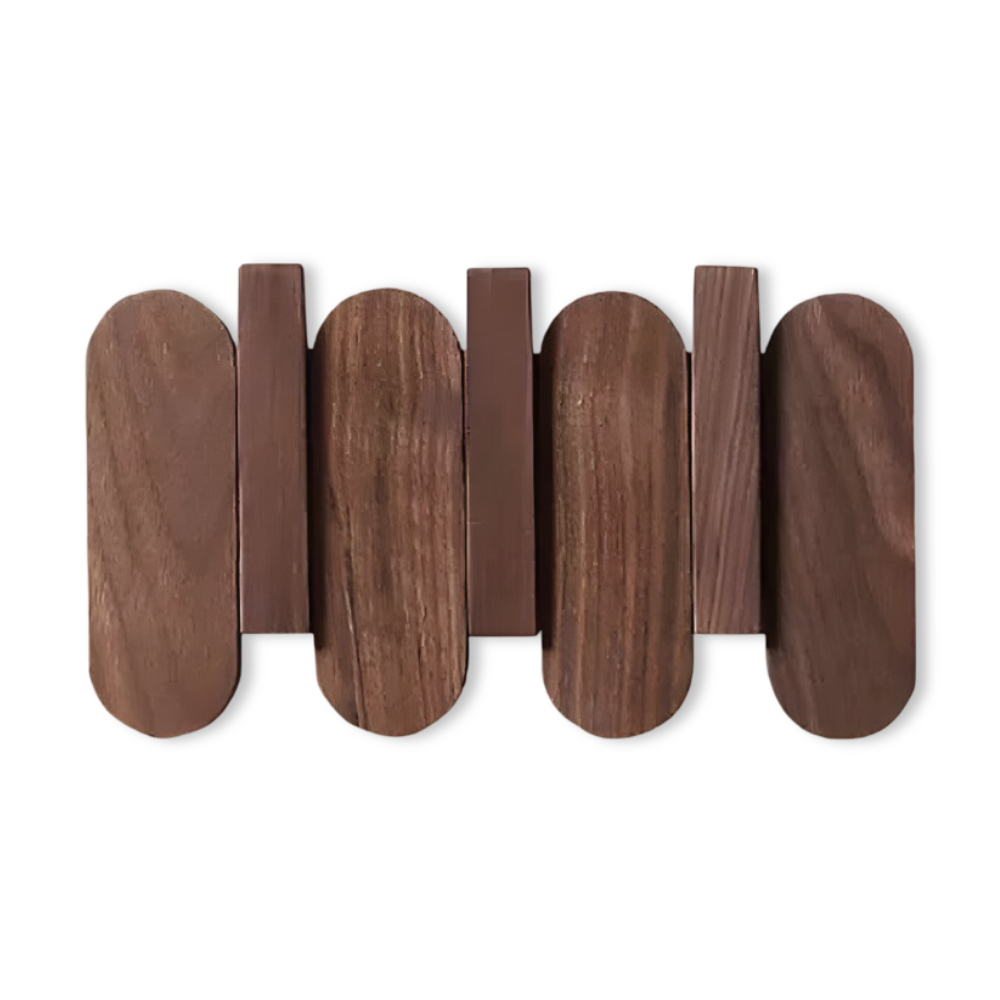 Stilvolle Walnussholz Garderobenständer – Wandhalterung zur Organisation Ihres Zuhauses