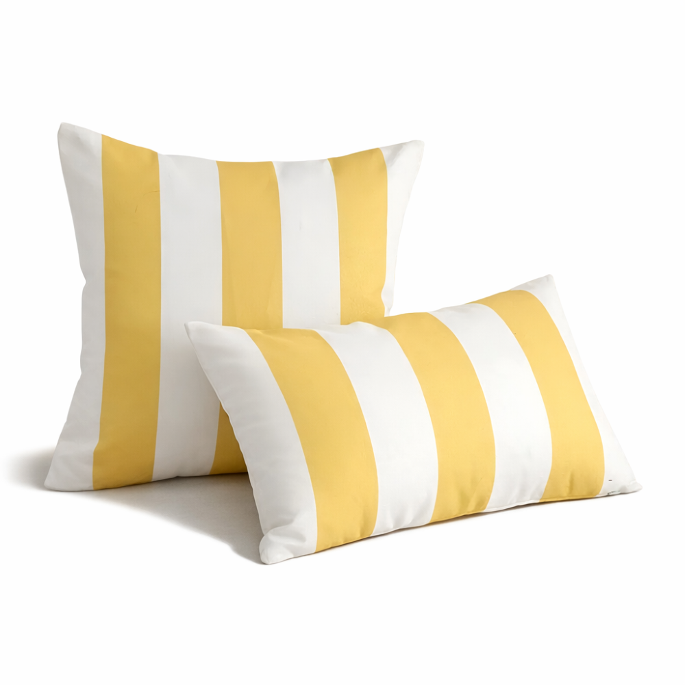 Sommerlicher Gestreifter Kissenbezug - Outdoor-Kissen Wetterfest 45x45 cm für Sofa und Couch