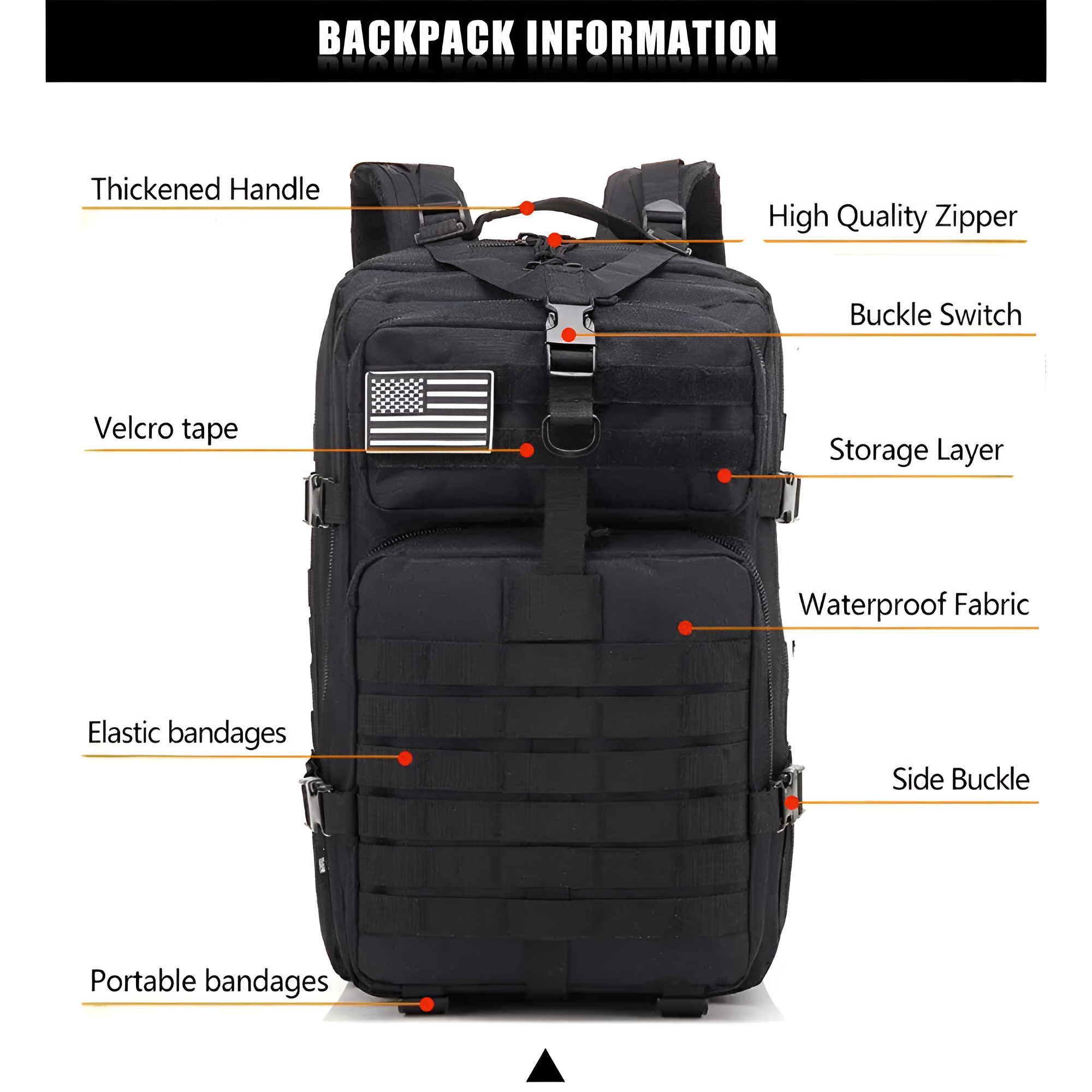 Taktischer Rucksack Herren - Robustes Molle Design in 30L und 45L für Outdoor-Abenteuer