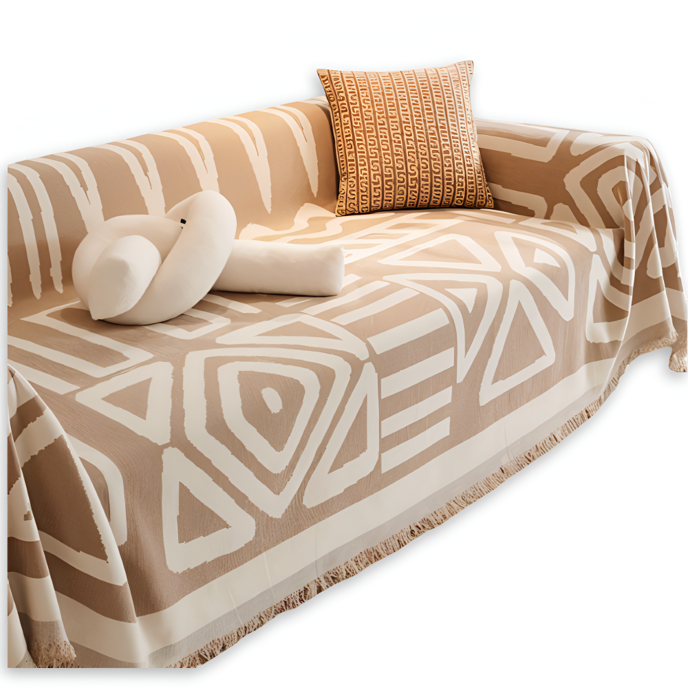 TasselBliss Plaid - Hochwertige Chenille Wurfdecke - Rutschfester Sofabezug Fleece Blanket