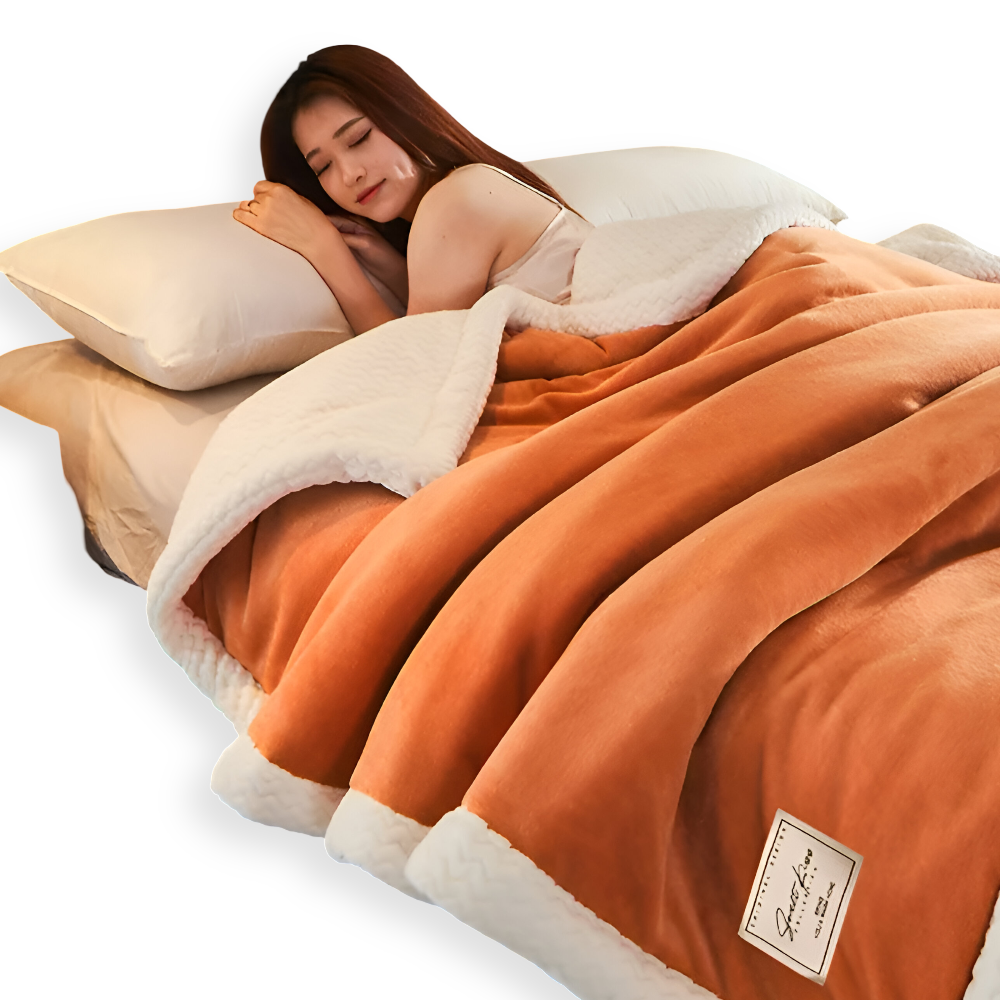 ThickPlush Bettdecke - Hochwertige Weiche Dreilagige Gesteppte Fleece Bettdecke