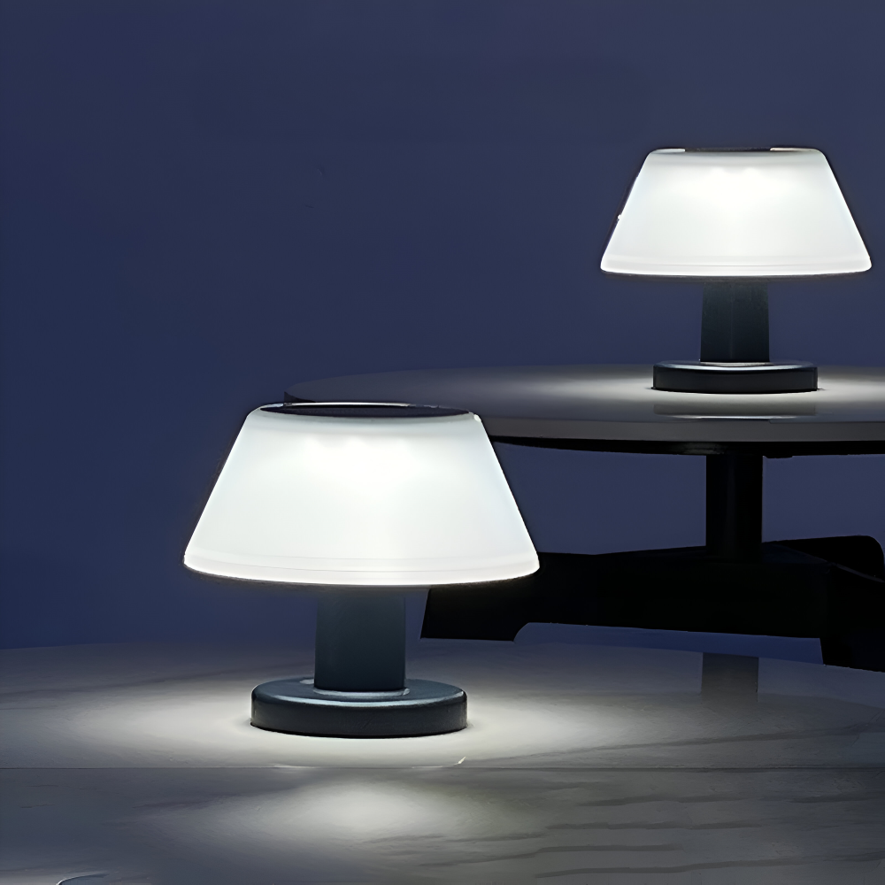 TinySolar Kabellose Tischlampe - Solarbetriebenes Tischlampe - Stilvolle Innen- und Außenbeleuchtung