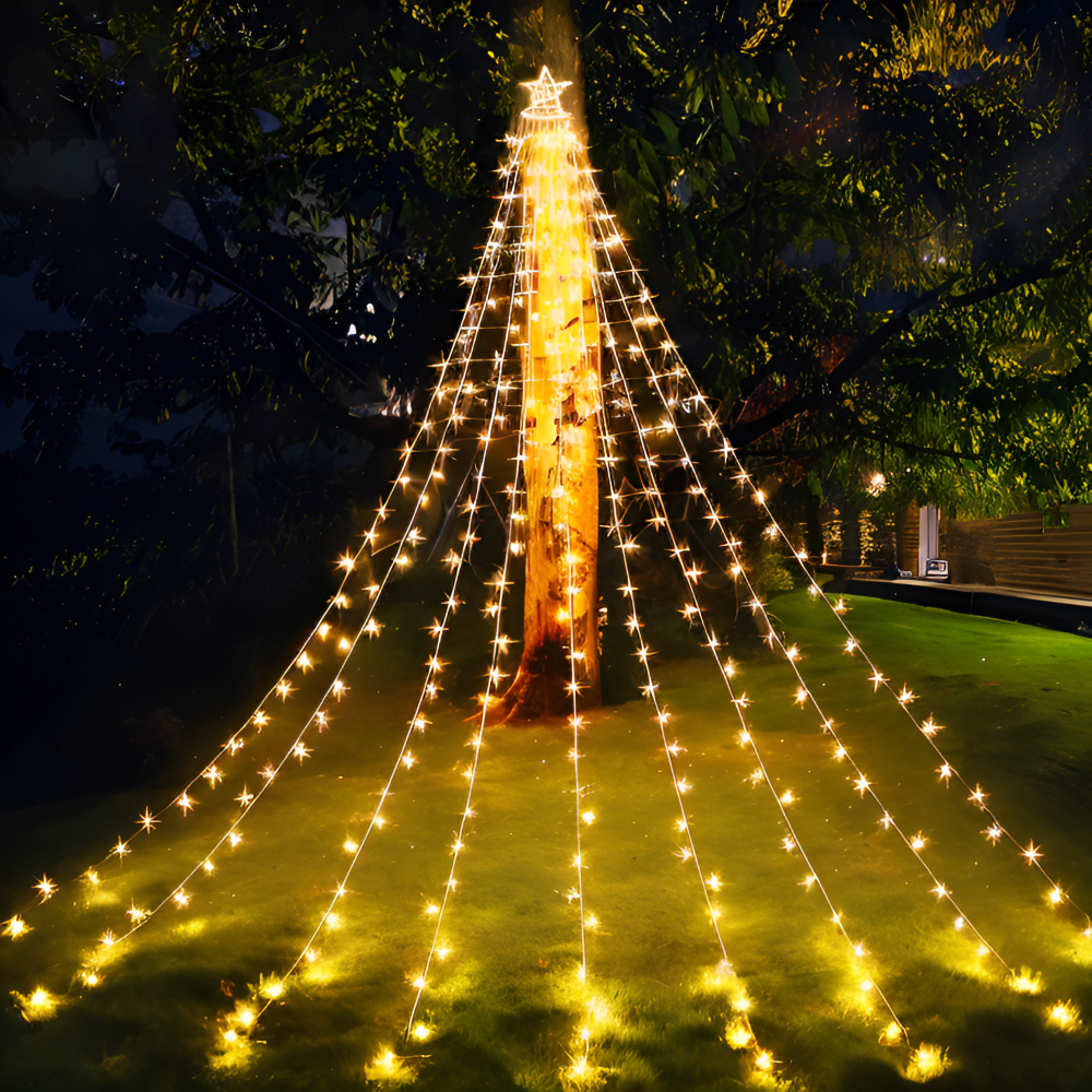 TopStar Lichterkette - IP44 LED WaterFall Weihnachtsbeleuchtung
