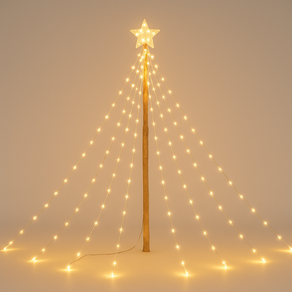 TopStar Lichterkette - IP44 LED WaterFall Weihnachtsbeleuchtung