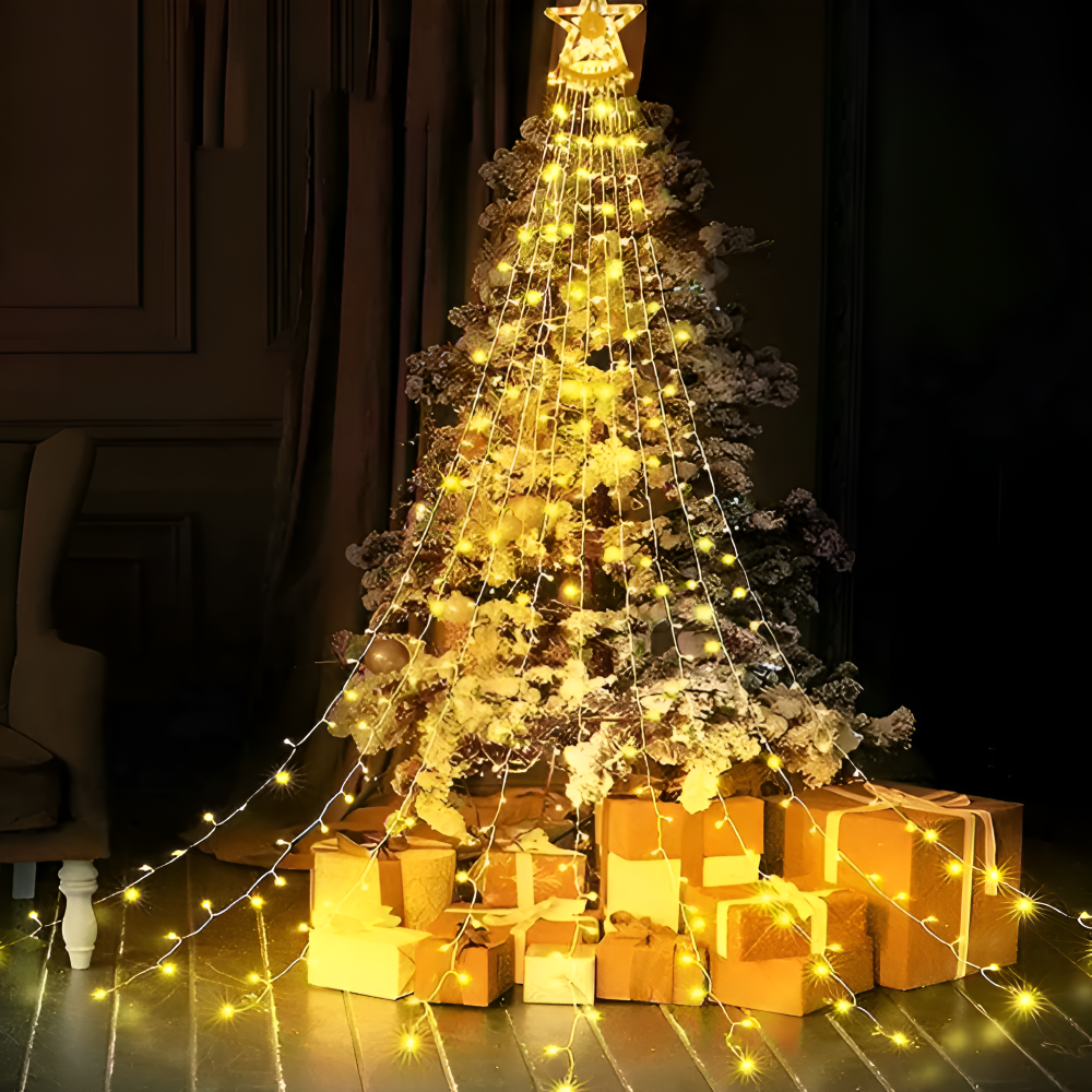 TopStar Lichterkette - IP44 LED WaterFall Weihnachtsbeleuchtung