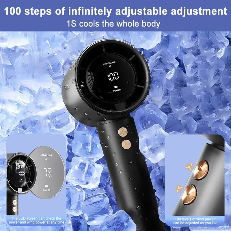 Tragbarer Mini-Handventilator – Leiser USB-Reisebegleiter für Outdoor-Aktivitäten 3