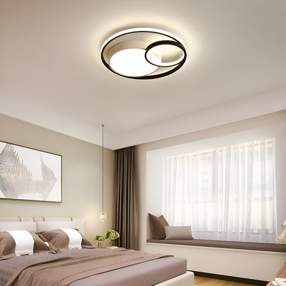 TriCircula Deckenleuchte - Moderne Runde Dimmbare LED Deckenleuchte