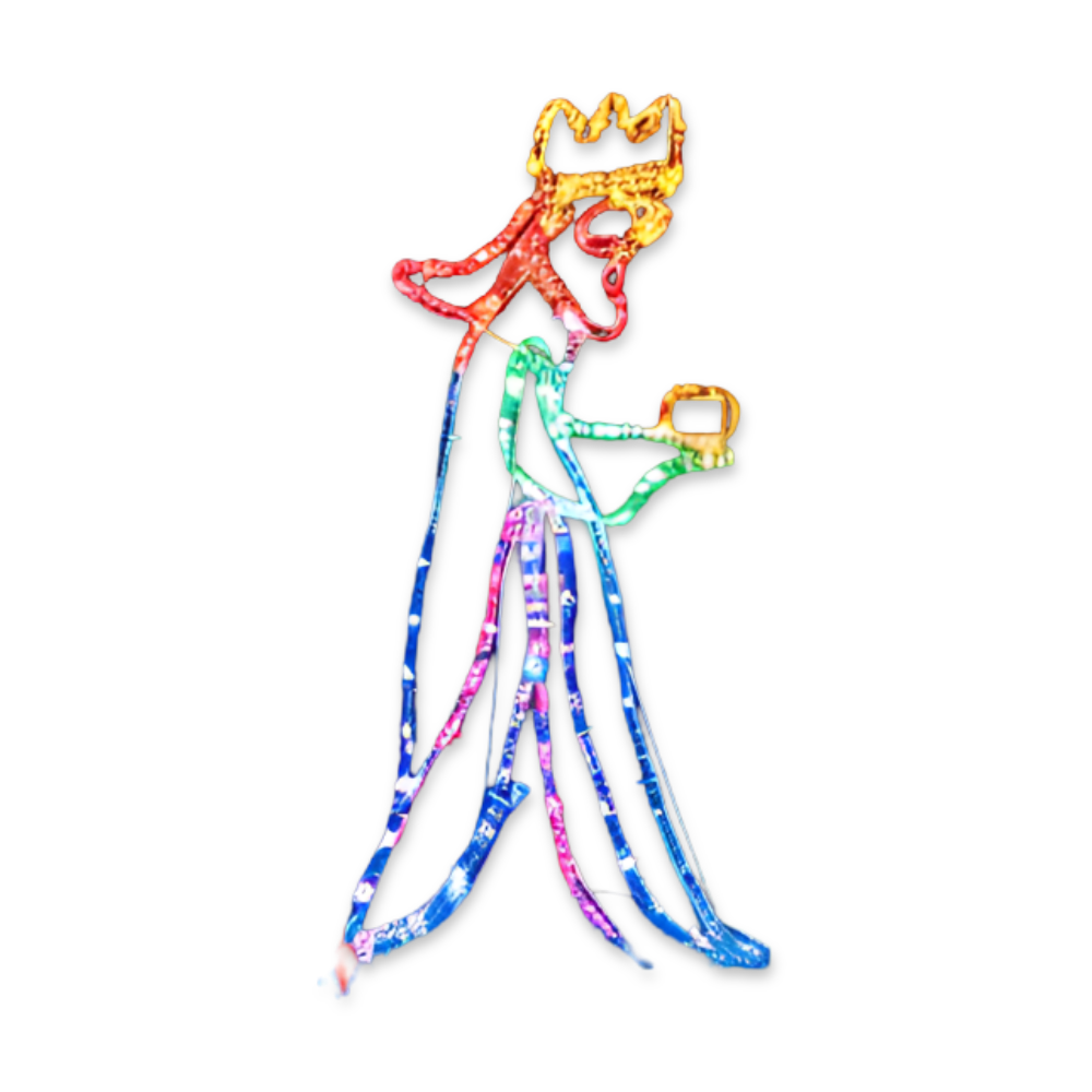 TriSaints Lichterkette - Majestätische Drei Könige Silhouette LED Weihnachtsbeleuchtung