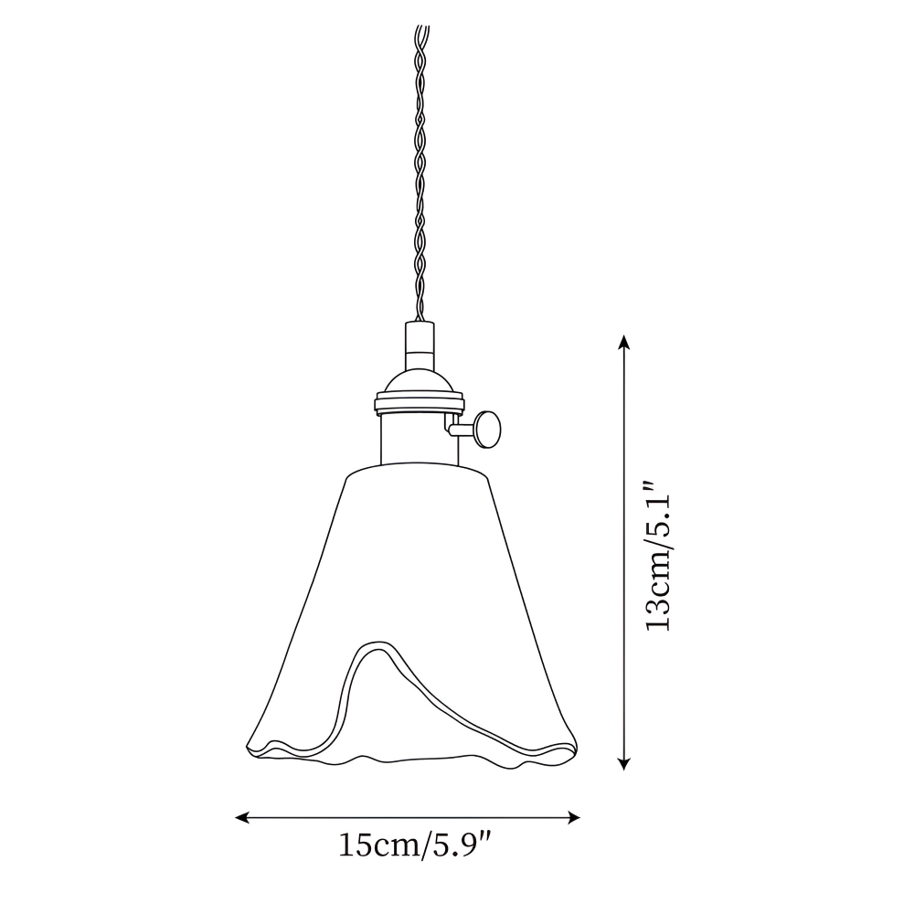 Twist Deco Glas Pendelleuchte - Antike Messing Hängelampe für Vintage Flair