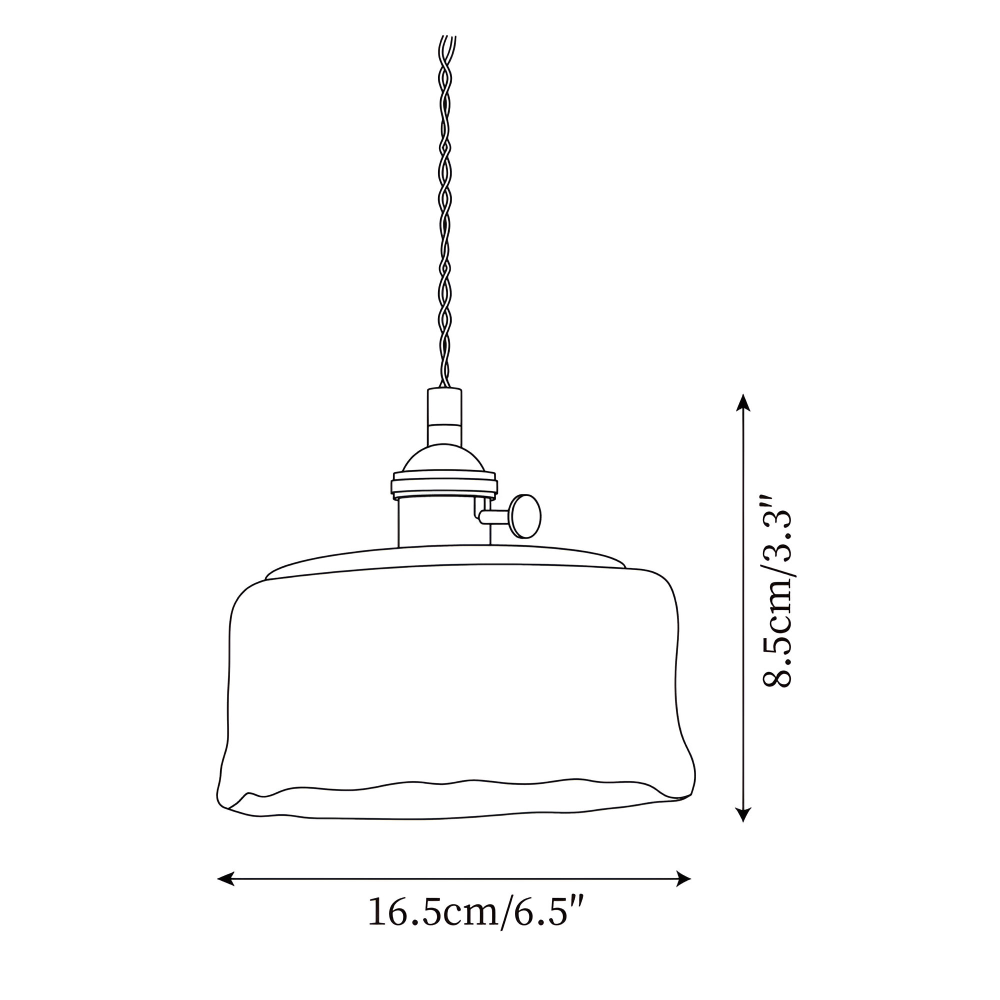 Twist Deco Glas Pendelleuchte - Antike Messing Hängelampe für Vintage Flair