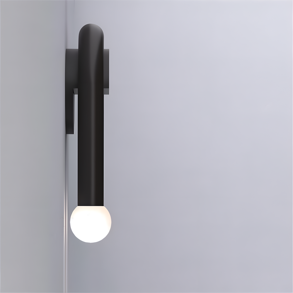 UDrop Wandleuchte - Schwarze Metallbogen Wandlampe - Künstlerisches Wandlampen Design - Dual Wandleuchten LED